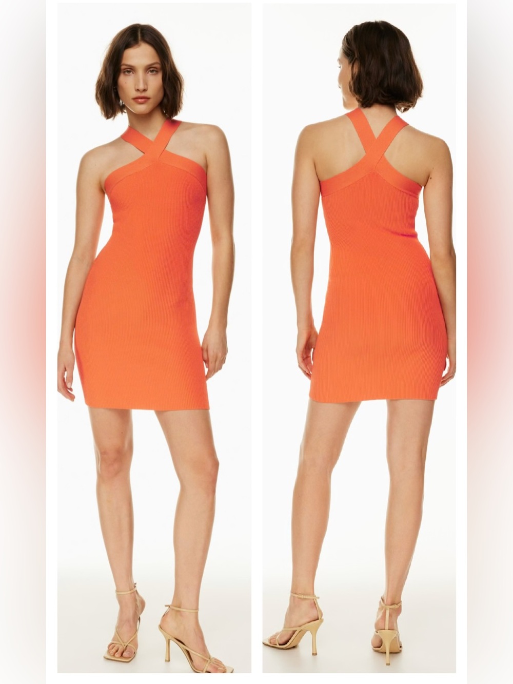 Babaton Aritzia Sculpt Knit Criss Cross Dress size XS